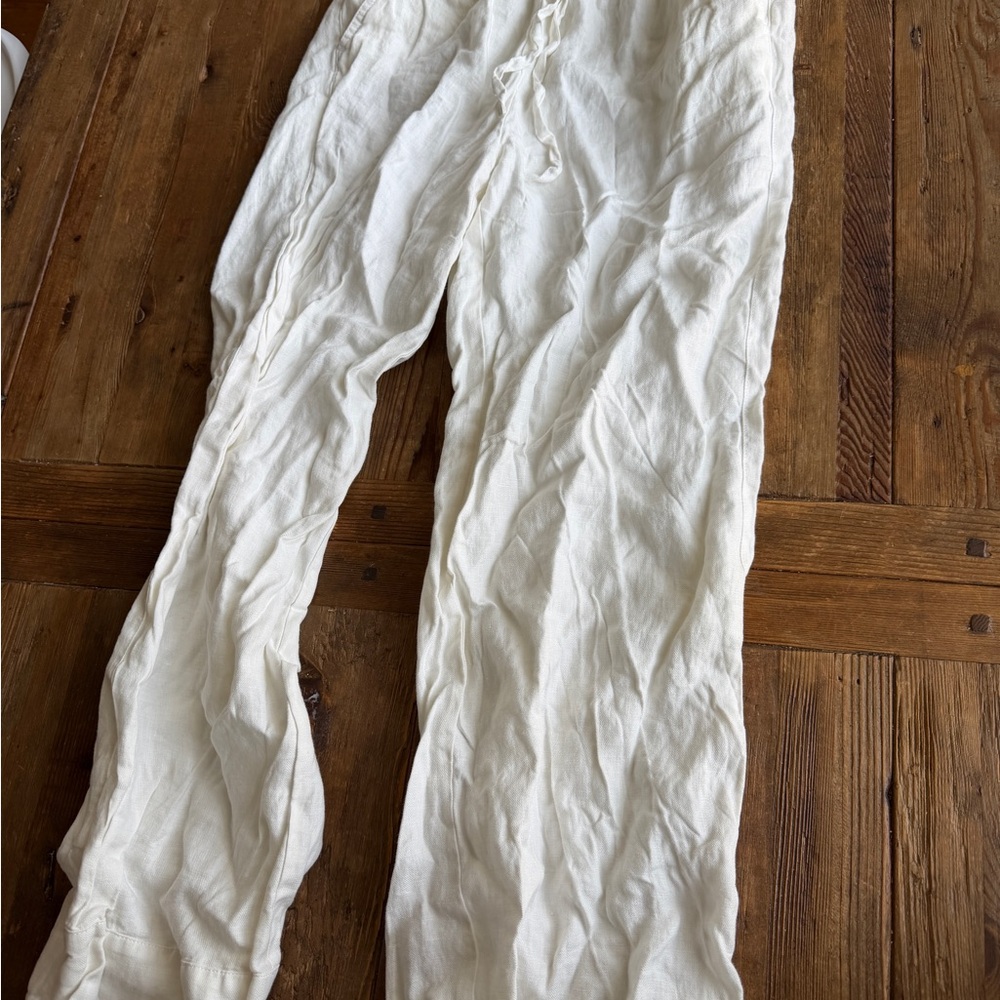 Alex Mill Riley White Linen Pants, XS, NWOT - Picture 3 of 6